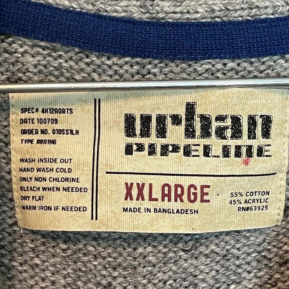 Urban Pipeline Men Classic Preppy Speckled Knit Cowl Neck Pullover Sweater 2XL